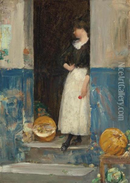 La Fruitiere Oil Painting - Frederick Childe Hassam