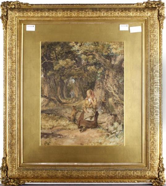 The Woodcutter's Lunch Oil Painting - Henry James G. Holding