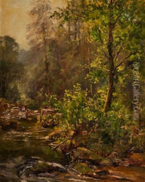 Gentle River Oil Painting - Henry John Yeend King