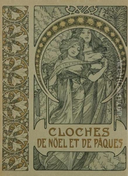 Cloches De Noel Et De Paques Oil Painting - Alphonse Maria Mucha