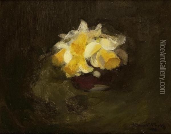 Daffodils Oil Painting - James Stuart Park
