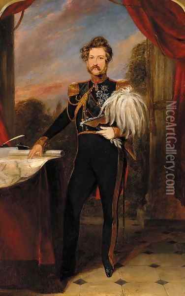 Portrait on a gentleman Oil Painting - Franz Xaver Winterhalter