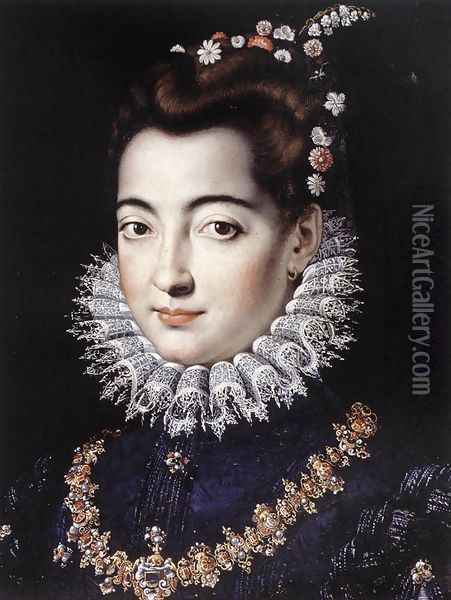 Portrait of a Lady 1570s Oil Painting - Jacopo Zucchi