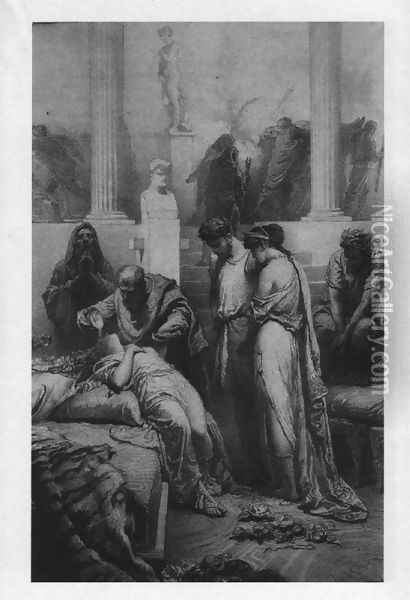 Illustration to Imre Madachs The Tragedy of Man- In Rome Scene 6 1887 2 Oil Painting - Mihaly von Zichy