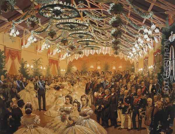 Ball in Honour of Alexander II Oil Painting - Mihaly von Zichy
