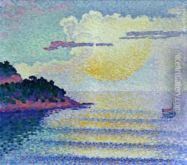 Sunset Oil Painting - Henri Edmond Cross