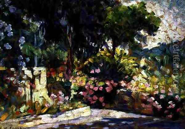 The Flowered Terrace, 1905 Oil Painting - Henri Edmond Cross