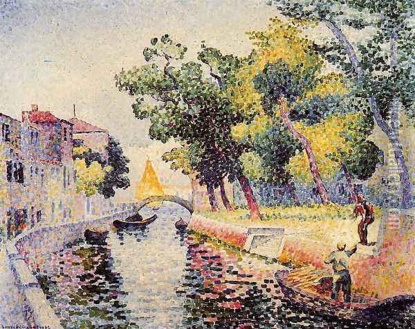 Ponte San Trovaso Oil Painting - Henri Edmond Cross