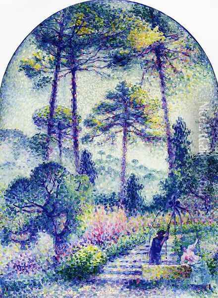 Garden in Provence Oil Painting - Henri Edmond Cross