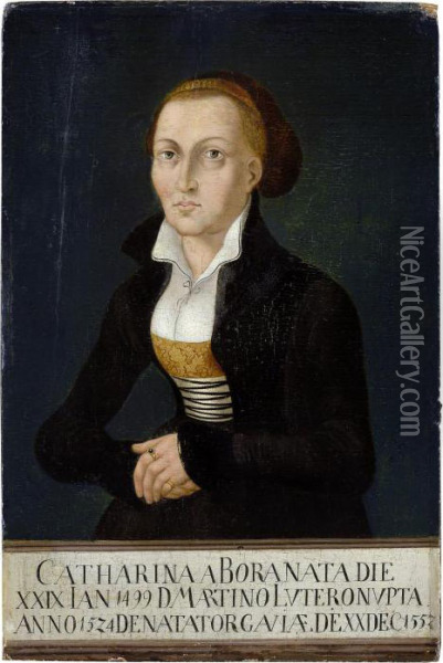 Bildnis Der Katharina Von Bora Oil Painting - Lucas The Elder Cranach