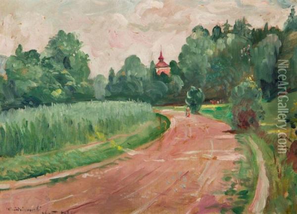 Droga Do Przyszowej Oil Painting - Wincenty Wodzinowski