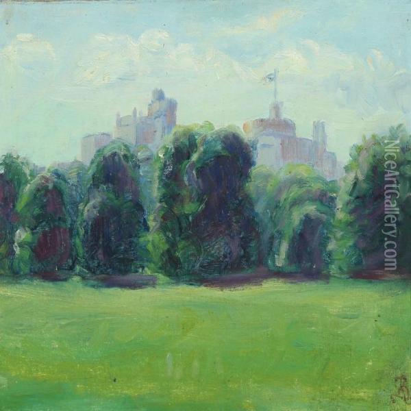 Windsor Castle Oil Painting - Kristian Zahrtmann