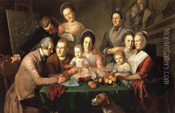 The Peale Family 1809 Oil Painting - Charles Willson Peale