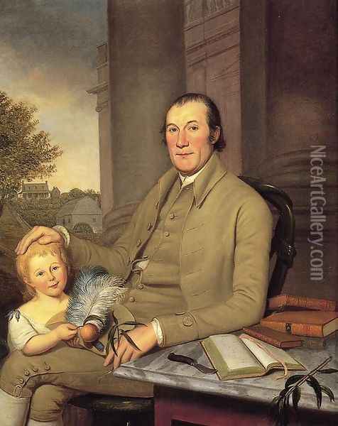 William Smith and His Grandson Oil Painting - Charles Willson Peale
