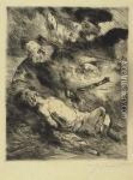 Die Opferung Isaacs>. Oil Painting - Lovis (Franz Heinrich Louis) Corinth