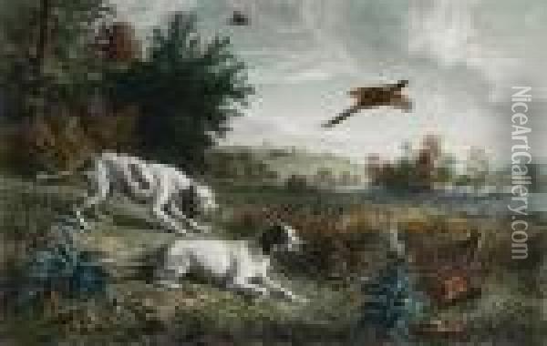 Hunting Dogs Oil Painting - Alexandre-Francois Desportes