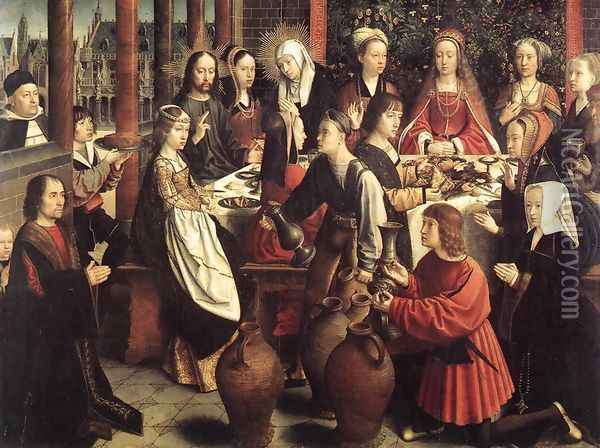 The Marriage at Cana c. 1500 Oil Painting - Gerard David