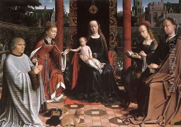 The Mystic Marriage of St Catherine 1505-10 Oil Painting - Gerard David