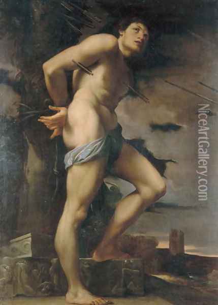 St. Sebastian Oil Painting - Lodovico Carracci