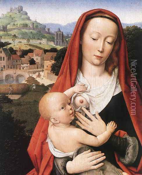 Mary and Child (detail) 1490 Oil Painting - Gerard David