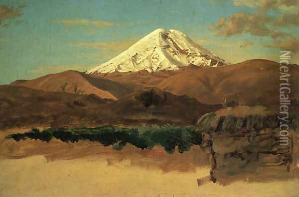 Mount Chimborazo, Ecuador I Oil Painting - Frederic Edwin Church