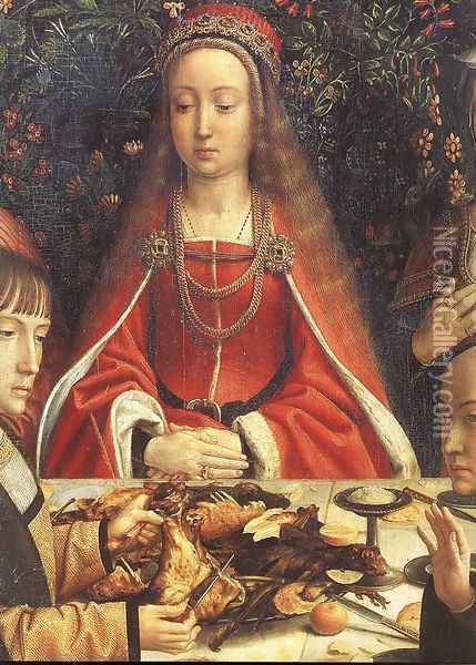 The Marriage at Cana (detail 1) c. 1500 Oil Painting - Gerard David