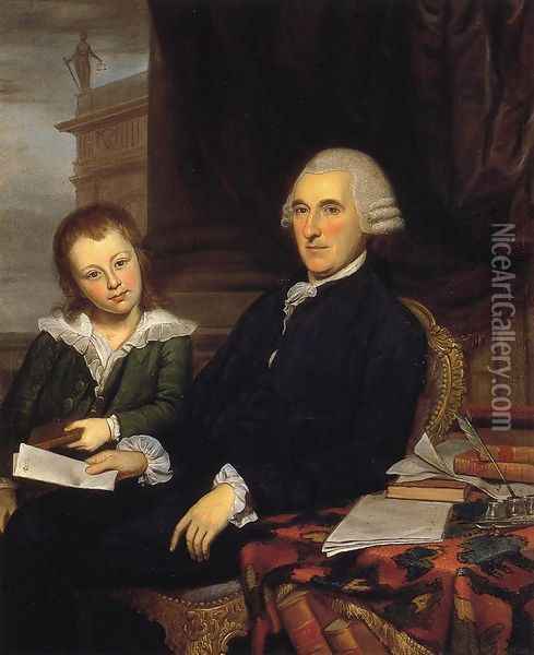 Governor Thomas McKean and His Son, Thomas, Jr. Oil Painting - Charles Willson Peale