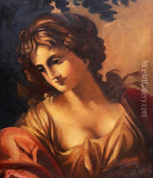 Classical Girl Oil Painting - Jaroslav Riedl