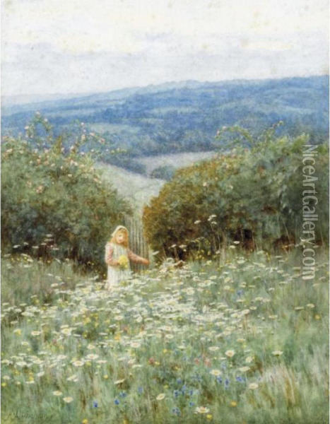 When The Grass Is Full Of Flowers Oil Painting - Helen Mary Elizabeth Allingham