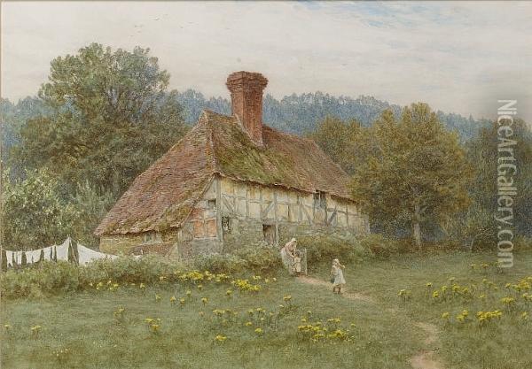Cottage Near Blackdown, Sussex Oil Painting - Helen Mary Elizabeth Allingham