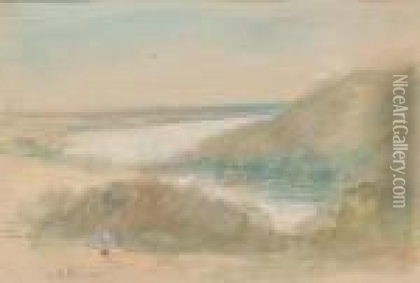 Coastal Landscape Oil Painting - Hercules Brabazon Brabazon