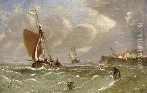 Leaving Harbour Oil Painting - William Callow