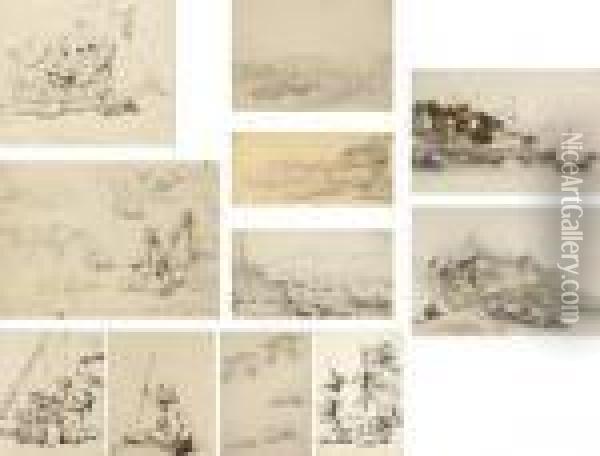 Sketches Of Macao And India Oil Painting - George Chinnery