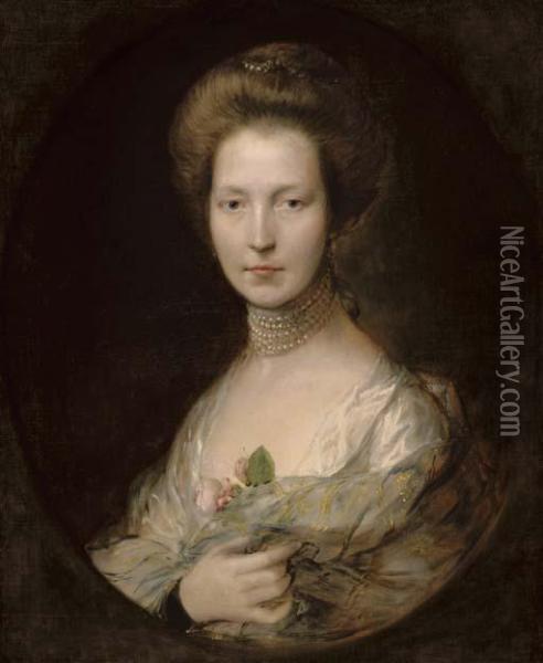 Portrait Of A Lady Oil Painting - Thomas Gainsborough
