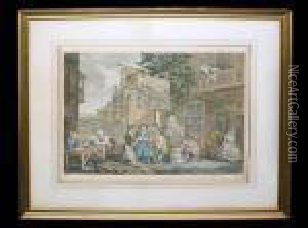 Canvassing For Votes Oil Painting - William Hogarth