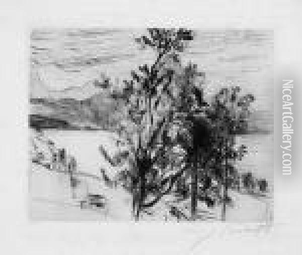Blick Auf Den Walchensee Oil Painting - Lovis (Franz Heinrich Louis) Corinth