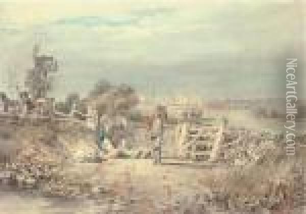 Distant View Of Oxford Oil Painting - Joseph Mallord William Turner