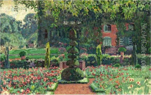 Jardin En Ete Oil Painting - Theo van Rysselberghe