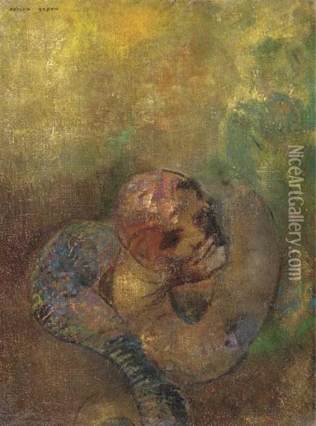 La Chrysalide Oil Painting - Odilon Redon
