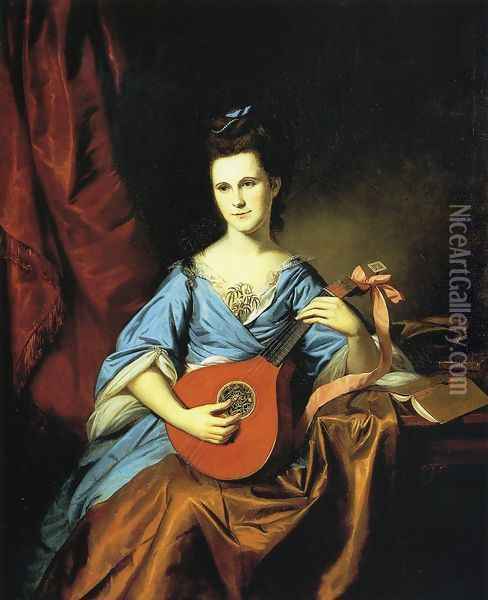 Julia Stockton (Mrs. Benjamin) Rush Oil Painting - Charles Willson Peale