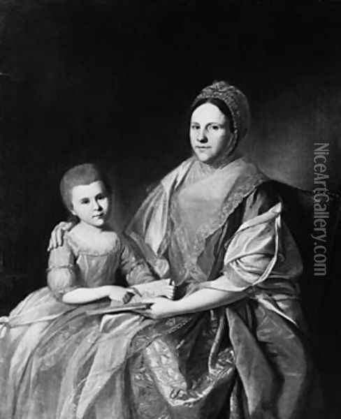 Mrs. Samuel Mifflin and Her Granddaughter Rebecca Mifflin Francis Oil Painting - Charles Willson Peale