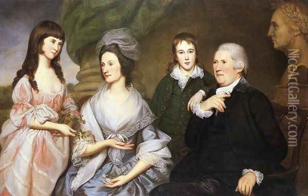 Robert Goldsborough and Family Oil Painting - Charles Willson Peale