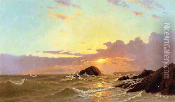 Off Newport, Rhode Island I Oil Painting - Francis Augustus Silva