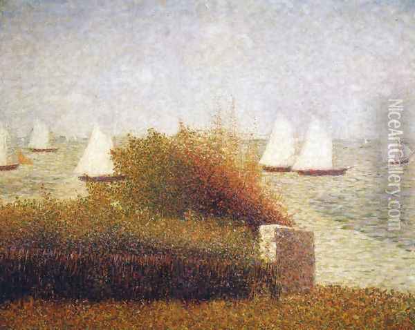 La Rade de Grandcamp Oil Painting - Georges Seurat