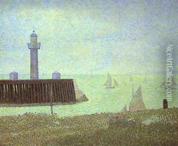 The End of a Jetty, Honfleur Oil Painting - Georges Seurat