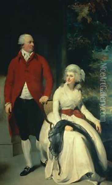 Portrait of John Julius Angerstein 1735-1823 and his second wife Eliza 1748-9-1800 Oil Painting - Sir Thomas Lawrence