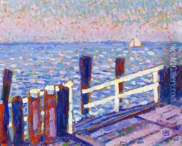 The Jetty Oil Painting - Theo van Rysselberghe