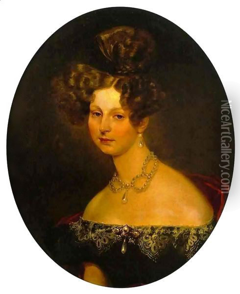 Portrait of Grand Duchess Elena Pavlovna 1829 Oil Painting - Julia Vajda