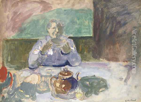 Le petit dejeuner Oil Painting - Jean-Edouard Vuillard