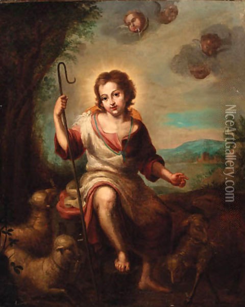 The Infant Saint John the Baptist Oil Painting - Bartolome Esteban Murillo